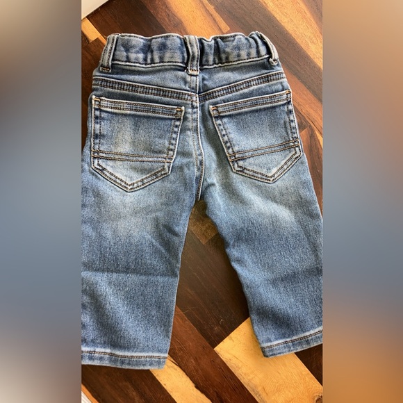 Cat & Jack Jeans straight stretch adjustable waistband 12m EUC - Picture 4 of 4